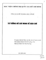 Tư tưởng Hồ Chí Minh về báo chí 