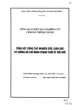 Tổng kết công tác nghiên cứu, giáo dục tư tưởng Hồ Chí Minh trong thời kỳ đổi mới 
