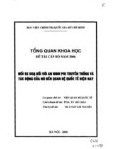 Mối đe dọa đối với an ninh phi truyền thống và tác động của nó đến quan hệ quốc tế hiện nay 
