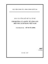 Ảnh hưởng của Quốc tế Cộng sản đối với cách mạng Việt Nam 