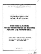 Sự biến đổi các giá trị văn hoá trong quá trình phát triển nền kinh tế thị trường định hướng xã hội chủ nghĩa ở nước ta 