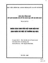 Nhân cách sinh viên Việt Nam hiện nay(qua khảo sát ở một số trường Ðại học) 