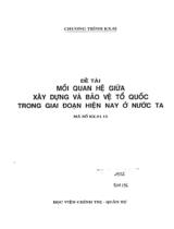 Mối quan hệ giữa xây dựng và bảo vệ tổ quốc trong giai đoạn hiện nay ở nước ta 
