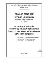 Sự thoái hoá, biến chất của một bộ phận cán bộ đảng viên ở nước ta hiện nay và những giải pháp ngăn ngừa khắc phục 