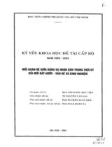 Mối quan hệ giữa Đảng và nhân dân trong thời kỳ đổi mới đất nước - Vấn đề và kinh nghiệm  