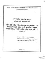 Một số yếu tố cơ bản tác động tới triển vọng của chủ nghĩa xã hội trong hai thập niên đầu thế kỷ 21  
