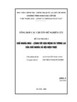Tổng hợp các chuyên đề nghiên cứu đề tài nhánh 3 chủ nghĩa Mác - Lê nin với vận mệnh và tương lai của chủ nghĩa xã hội hiện thực  
