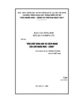 Báo cáo tổng hợp kết quả nghiên cứu đề tài bản chất khoa học và cách mạng của chủ nghĩa Mác - Lênin  