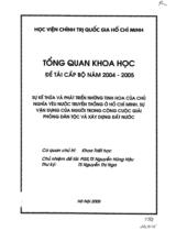 Sự kế thừa và phát triển những tinh hoa của chủ nghĩa yêu nước truyền thống ở Hồ Chí Minh sự vận dụng của người trong công cuộc giải phóng dân tộc và xây dựng đất nước  