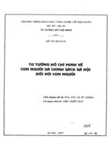 Tư tưởng Hồ Chí Minh về con người và chính sách xã hội đối với con người  