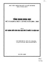 Xây dựng nền văn hóa đạo đức ở nước ta hiện nay  