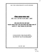 Văn hóa dân tộc Việt Nam trước thách thức của quá trình hội nhập kinh tế Quốc tế - Thực trạng và giải pháp  