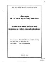 Tư tưởng Hồ Chí Minh về quyền con người và vận dụng nó ở nước ta trong điều kiện hiện nay  