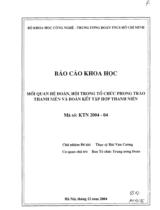Mối quan hệ đoàn, hội trong tổ chức phong trào thanh niên và đoàn kết tập hợp thanh niên  