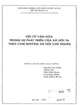 Yếu tố văn hóa trong sự phát triển của xã hội ta theo con đường xã hội chủ nghĩa  