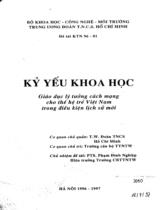 Kỷ yếu khoa học giáo dục lý tưởng cách mạng cho thế hệ trẻ Việt Nam trong điều kiện lịch sử mới  