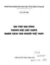 Vai trò gia đình trong việc xây dựng nhân cách con người Việt Nam  