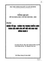 Nhân tố đia - chính trị trong chiến lược toàn cầu mới của Mỹ đối với khu vực Đông Nam Á  