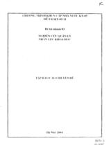 Nghiên cứu quản lý nhân lực khoa học  