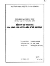 Về nguy cơ thoái hóa của đảng cầm quyền - vấn đề và giải pháp  