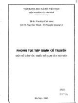 Phong tục tập quán cổ truyền một số dân tộc thiểu số nam tây nguyên  
