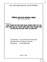 Thực trạng và giải pháp định hướng niềm tin của sinh viên đại học trong điều kiện công nghiệp hóa và hiện đại hóa đất nước ta hiện nay  