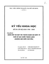 Xung đột và hợp tác trong quan hệ quốc tế thời kỳ sau chiến tranh lạnh (những đặc điểm chủ yếu)  