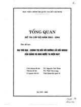 Vai trò địa - Chính trị đối với đường lối đối ngoại của Đảng và nhà nước ta hiện nay  