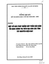 Một số giải pháp nhằm góp phần bảo đảm chính trị trên địa bàn các tỉnh Tây Nguyên hiện nay  