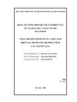 Tăng trưởng kinh tế của Việt Nam hiện nay (dưới góc độ phân tích các nguồn lực)  (dưới góc độ phân tích các nguồn lực) 